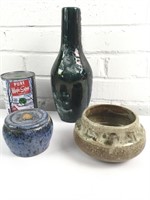 Vase, cache-pot & pot de vanité en céramique, MCM
