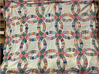 Double Wedding Ring Quilt Top
