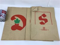 4 sacs d'épicerie en papier