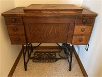 Sewing Machine Cabinet Wood Is Stained