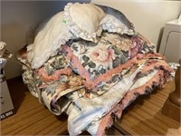 Assorted Bedding And Throw Pillows