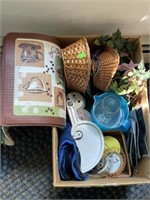 Baskets, Table Place Mats, Plastic Water Pitcher,