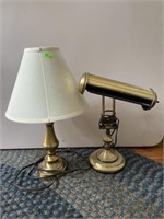 Brass 18 Inch Table Lamp, Brass Desk Lamp Works