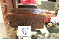 Carved Wooden Box: