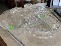 Clear Pressed Glass Candy Dishes And Relish