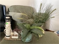 Lighted Lighthouse Decor Two Planters