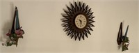 General Electric Wall Clock15 Inch, 2 Candle