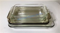 GLASS BAKING DISHES - VARIOUS SIZES