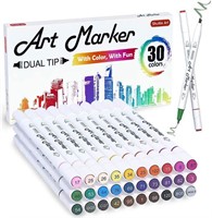 30 Colors Dual Tip Art Markers