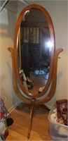 LARGE OVAL TILITING DRESSING MIRROR