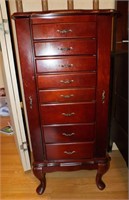 8 DRAWER JEWELRY ARMOIRE