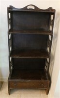 ANTIQUE SHELVING UNIT W/ DRAWER