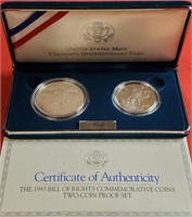(9) - 1993 BILL OF RIGHTS COMMEMORATIVE COINS SET