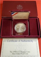 (55) - 1992 US OLYMPICS SILVER PROOF COIN