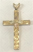 10KT YELLOW GOLD CROSS PENDANT .95 GRS