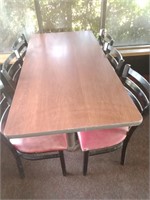Table & 6 Metal Chairs