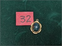 14KT Gold Scarab jade pendant charm