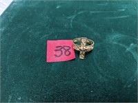 14kt Gold Cross ring  2.4 grms  sz 7