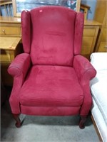 Queen Anne Wingback Recliner Chair