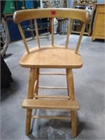 Wooden High Chair Vintage