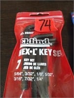 (2) Eklind 7pc Hex Key Sets (1 SAE, 1 Metric)