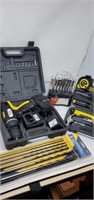 Power Drill , bit set and tool kit-works