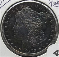 1879-S Morgan Silver Dollar. Nice Toning.