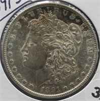 1891-S Morgan Silver Dollar.