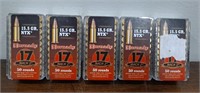 5 Boxes-- Hornaday 17HM2 Ammunition