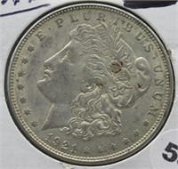 1921-D Morgan Silver Dollar.