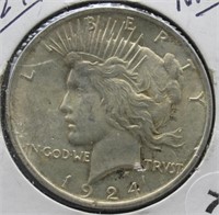 1924 Peace Silver Dollar. Nice.