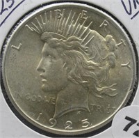 1925 Peace Silver Dollar. UNC.