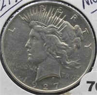 1927-D Peace Silver Dollar. Nice.