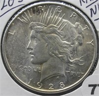 1928-S Peace Silver Dollar. Rare. Nice.