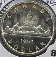 1963 Canadian Silver Dollar.