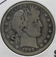 1899-O Barber Silver Half Dollar.
