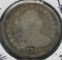 1796 Bust Quarter. Very Rare. Poor.