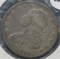 1834 Bust Half Dollar. Small Date/Letters/Stars.