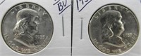 (2) 1955 UNC/BU Franklin Half Dollars.