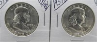 (2) 1959-D UNC/BU Franklin Half Dollars.