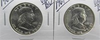 (2) 1961 UNC/BU Franklin Half Dollars.
