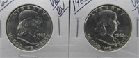 (2) 1963 UNC/BU Franklin Half Dollars.