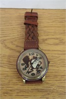 Taz Watch With Leather Band