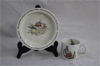 Wedgwood 'Peter Rabbit' 6" bowl and cup