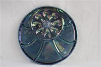 Iridescent sectioned devilled egg tray 12.75"