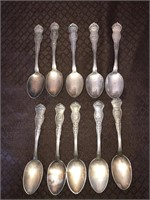 10 x Antique W.M. Rogers AA Spoons, Provinces etc