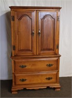 Roxton two door two drawer armoire chest,