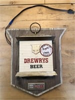 Vintage DREWRYS BEER Electric Bar Sign