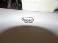 3 STONE CZ RING -SIZE 10