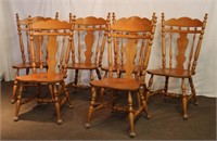 Six Roxton side chairs with feet protectors
